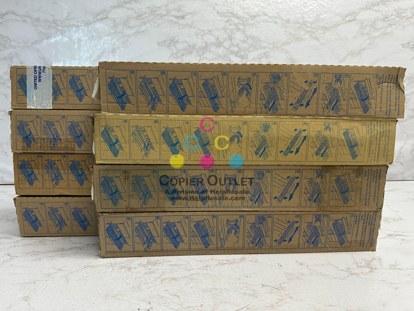 2 Cosmetic Genuine Konica BizHub C454e C554e TN512 CMYK Toner Cartridge Sets