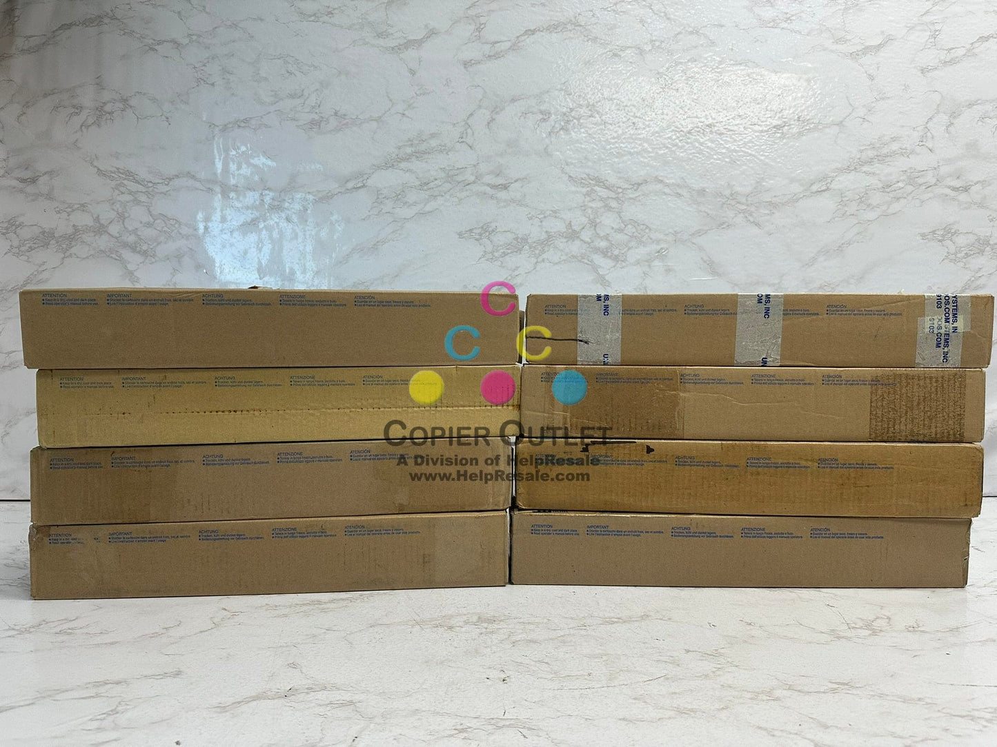 2 Cosmetic Genuine Konica BizHub C454e C554e TN512 CMYK Toner Cartridge Sets