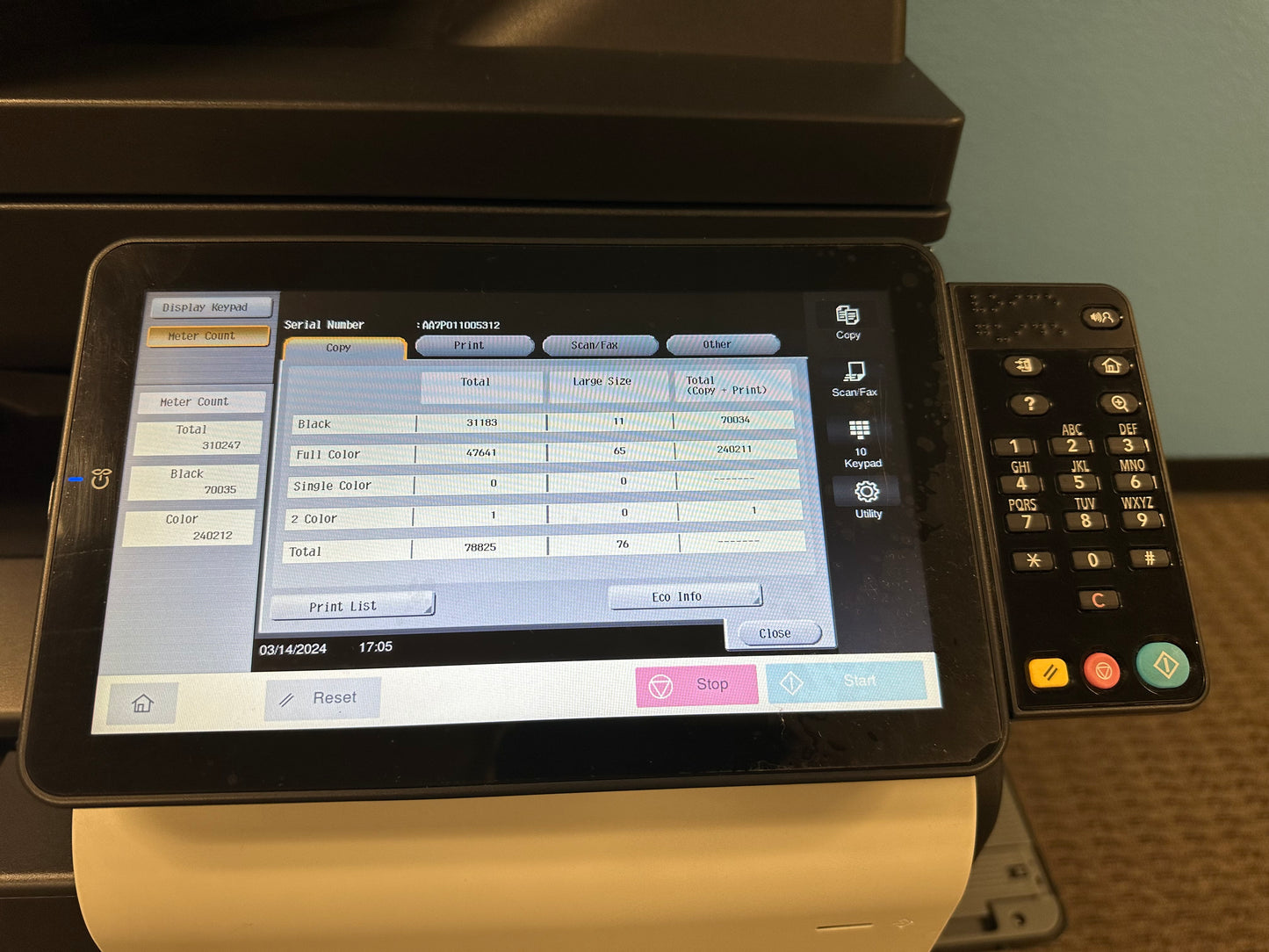 Konica Minolta Bizhub C550i Color Copier Printer Scanner Finisher Fax 310k Deal