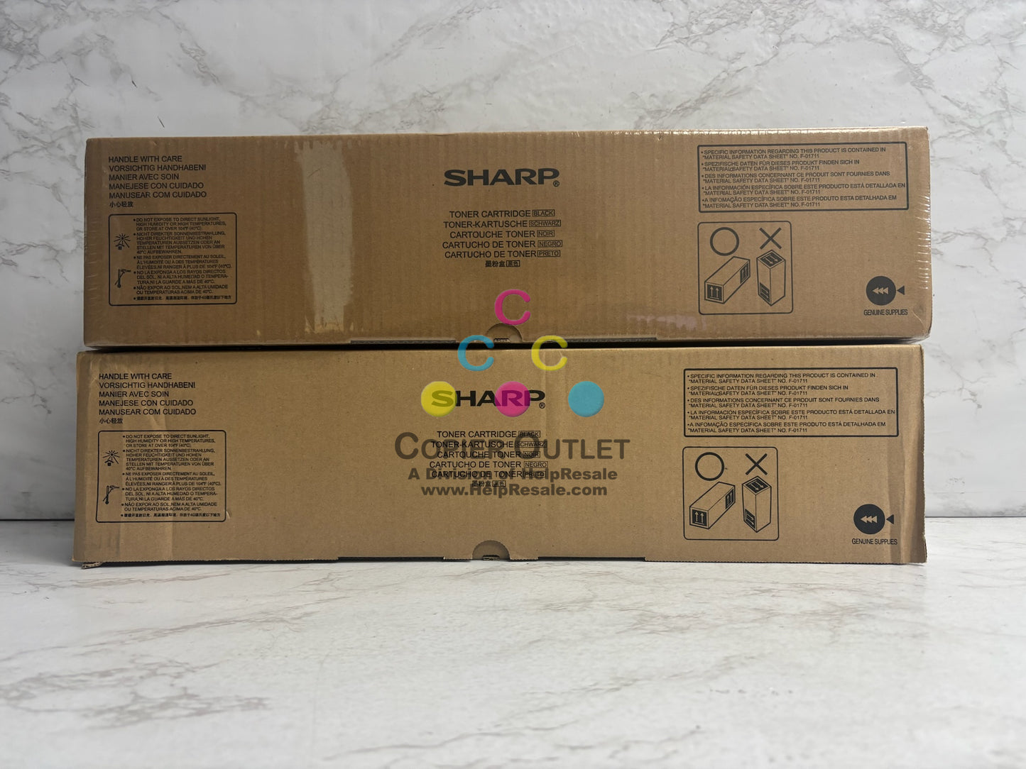 2 New Genuine Sharp MX-M283N, MX-M363N, MX-M453N Black Toners MX-500NT