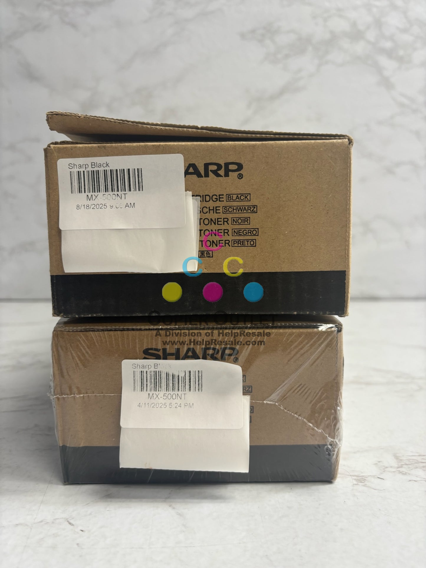 2 New Genuine Sharp MX-M283N, MX-M363N, MX-M453N Black Toners MX-500NT