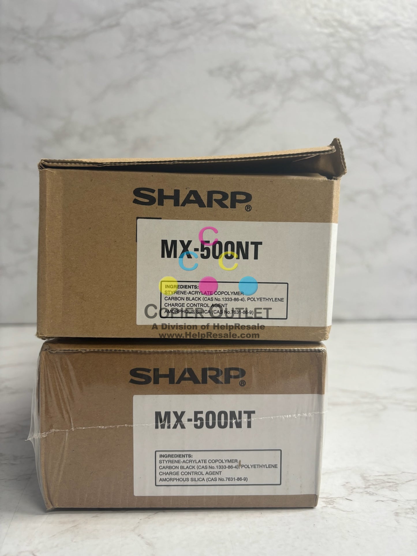 2 New Genuine Sharp MX-M283N, MX-M363N, MX-M453N Black Toners MX-500NT