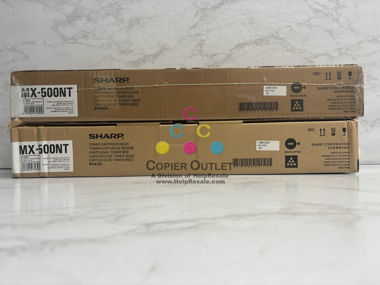 2 New Genuine Sharp MX-M283N, MX-M363N, MX-M453N Black Toners MX-500NT