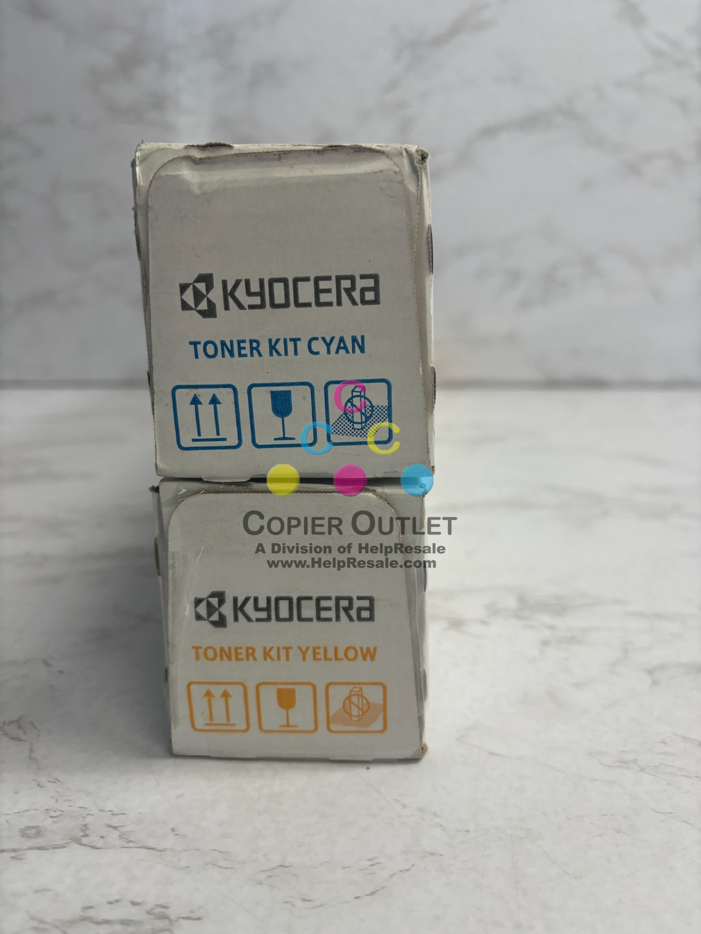 2 OEM Kyocera TASKalfa 3252ci,3253ci Cyan & Yellow Toner TK-8337C, TK-8337Y
