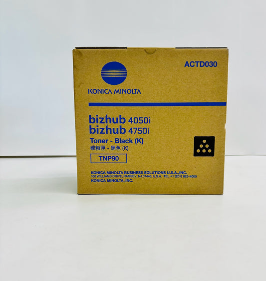 Open OEM Konica Minolta bizhub 4050i,4750i Black Toner TNP90 / TNP-90 (ACTD030)