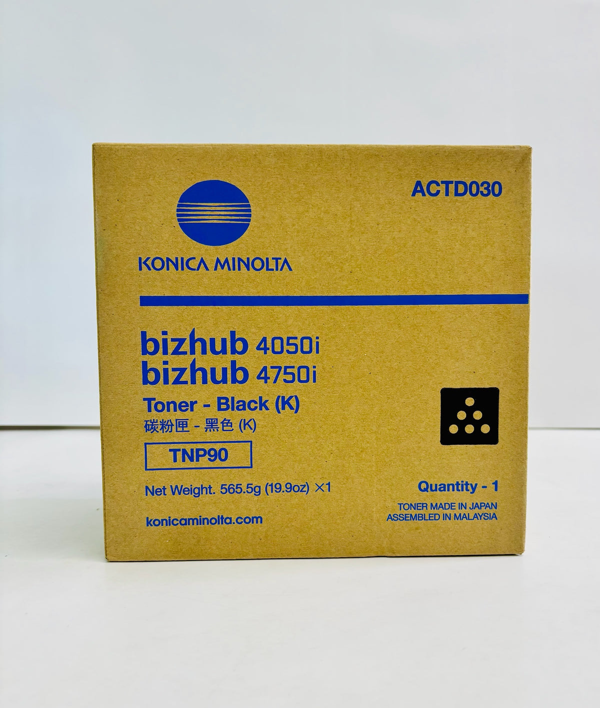 Open OEM Konica Minolta bizhub 4050i,4750i Black Toner TNP90 / TNP-90 (ACTD030)