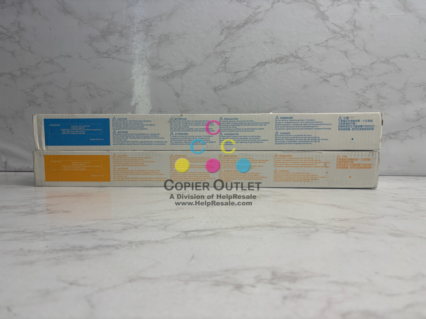 2 OEM Kyocera TASKalfa 3252ci,3253ci Cyan & Yellow Toner TK-8337C, TK-8337Y