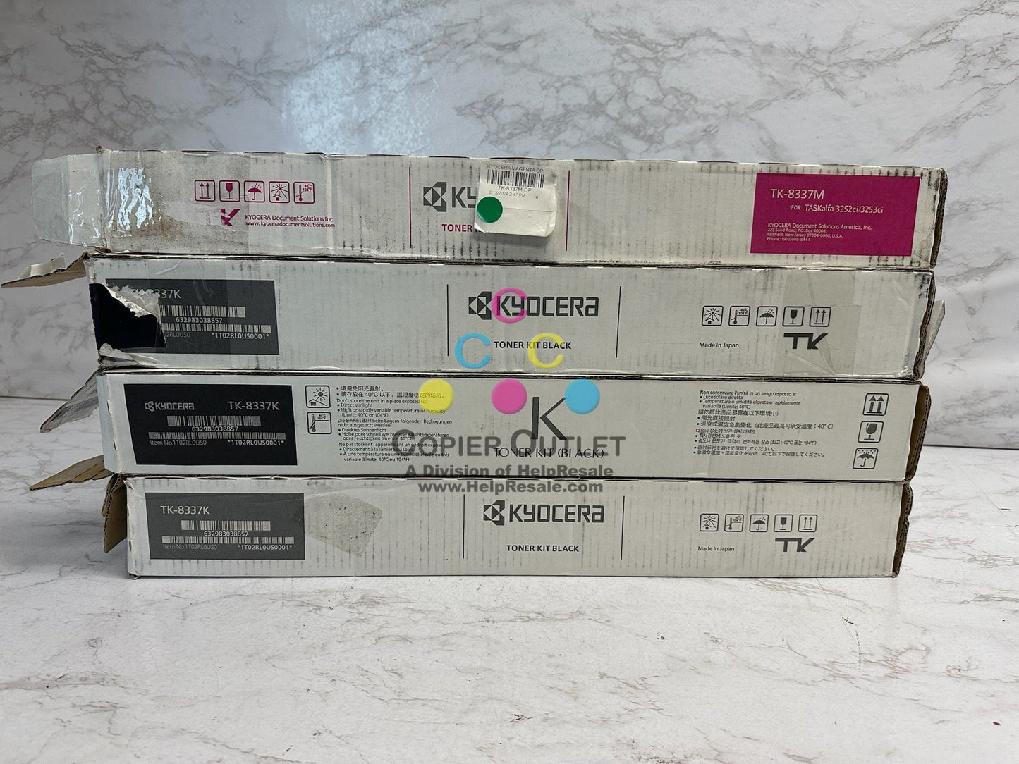 4 New Open OEM Kyocera TASKalfa 3252ci, 3253ci,CS3252ci, CS3253ci MKKK TK-8337 Toners