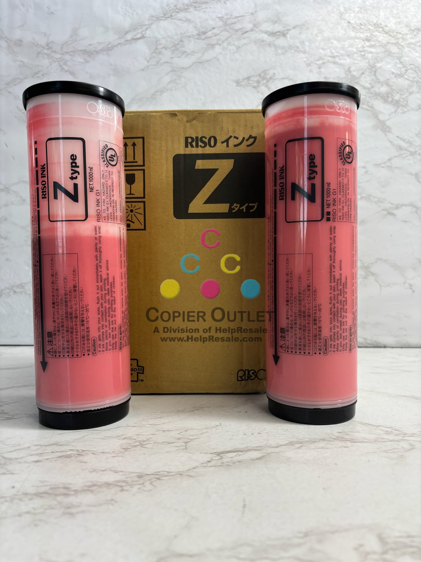 Used Genuine Riso EZ 220,390,590,MZ 730,770,790 type Z Red Ink  S-4275U