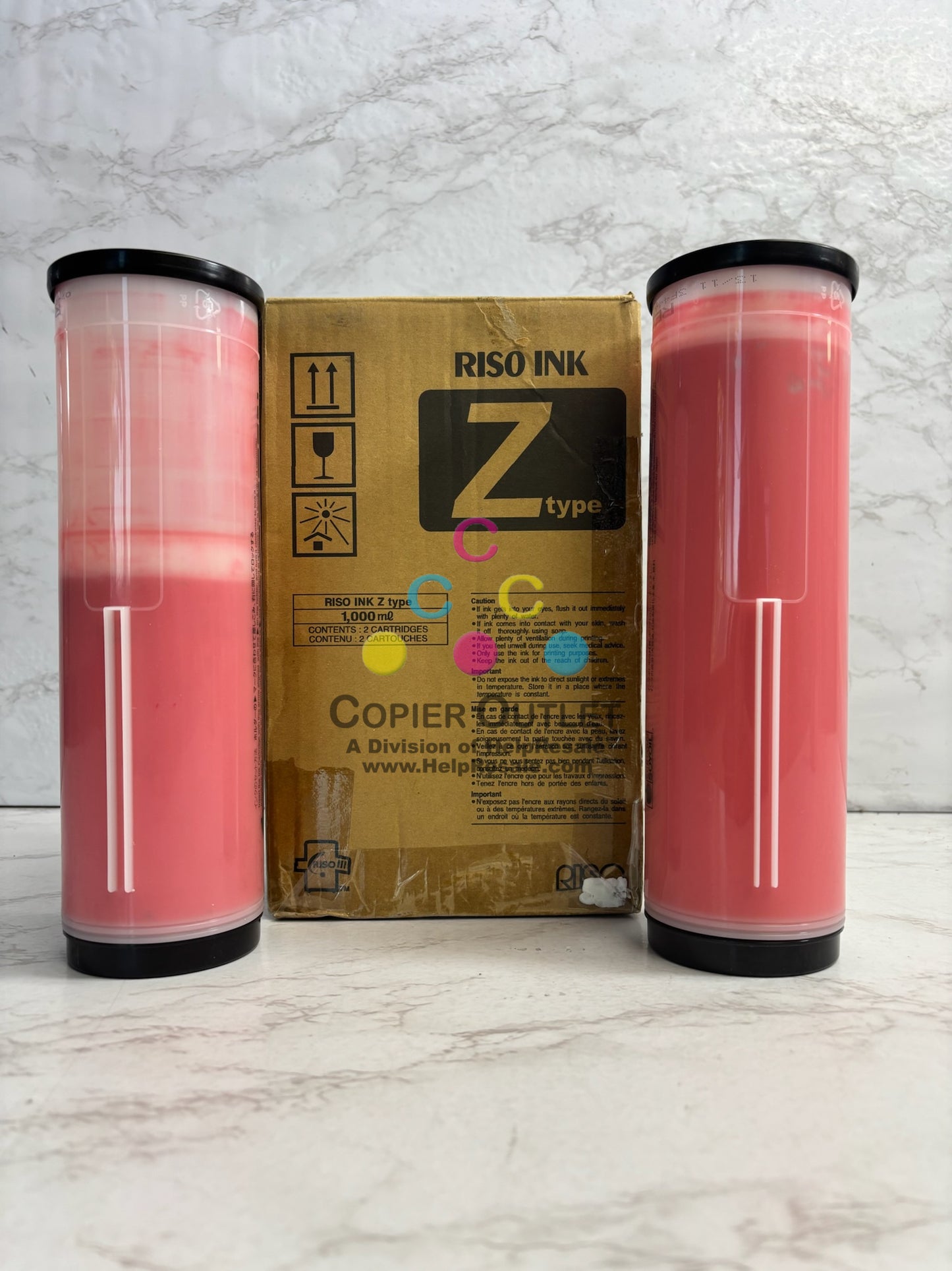 Used Genuine Riso EZ 220,390,590,MZ 730,770,790 type Z Red Ink  S-4275U
