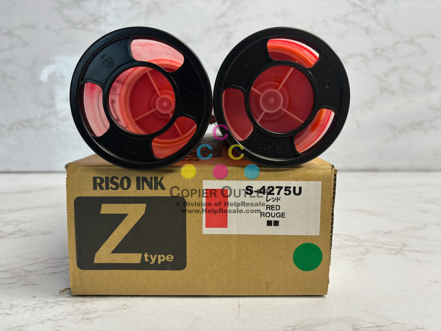 Used Genuine Riso EZ 220,390,590,MZ 730,770,790 type Z Red Ink  S-4275U