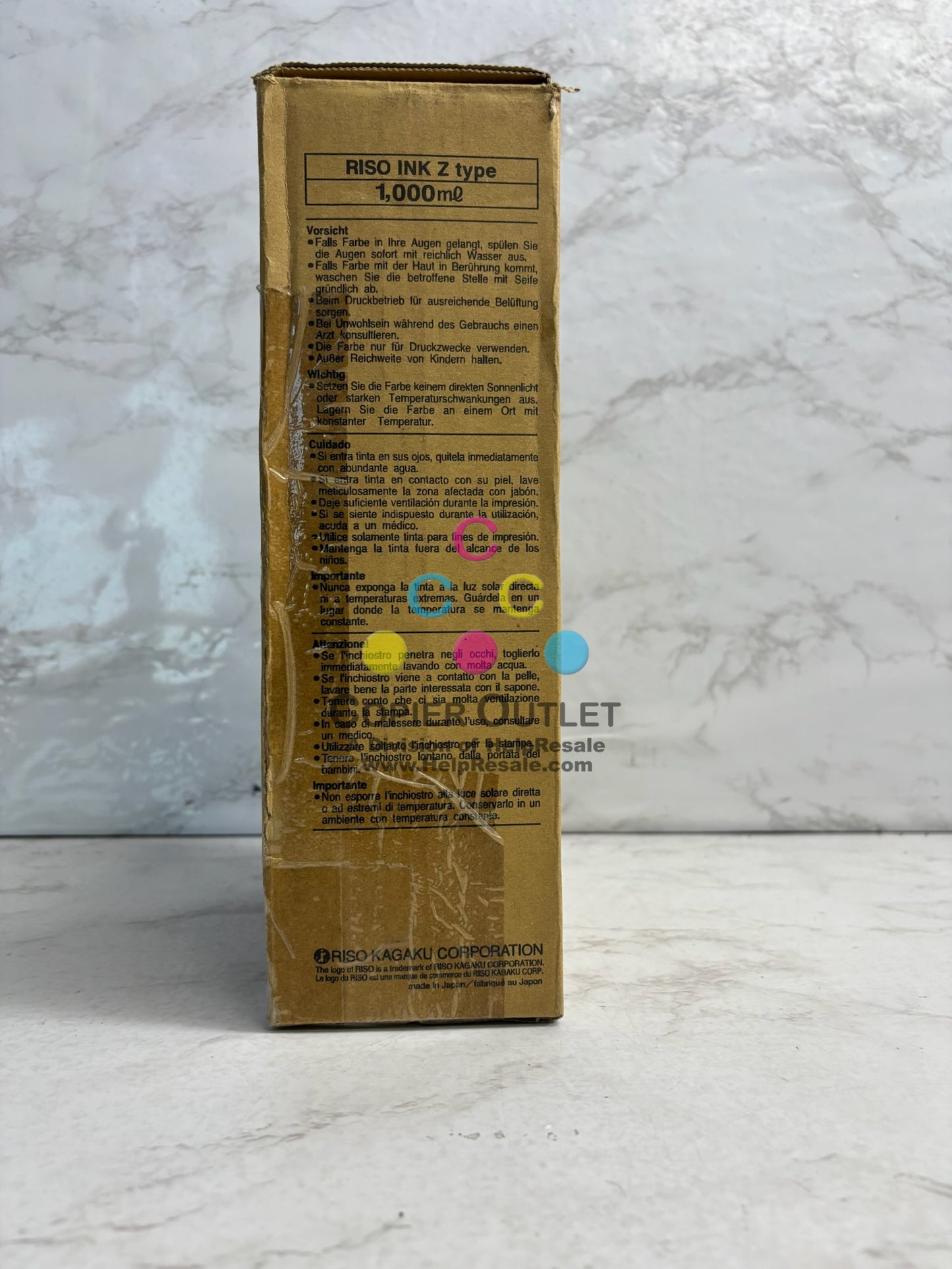 Used Genuine Riso EZ 220,390,590,MZ 730,770,790 type Z Red Ink  S-4275U