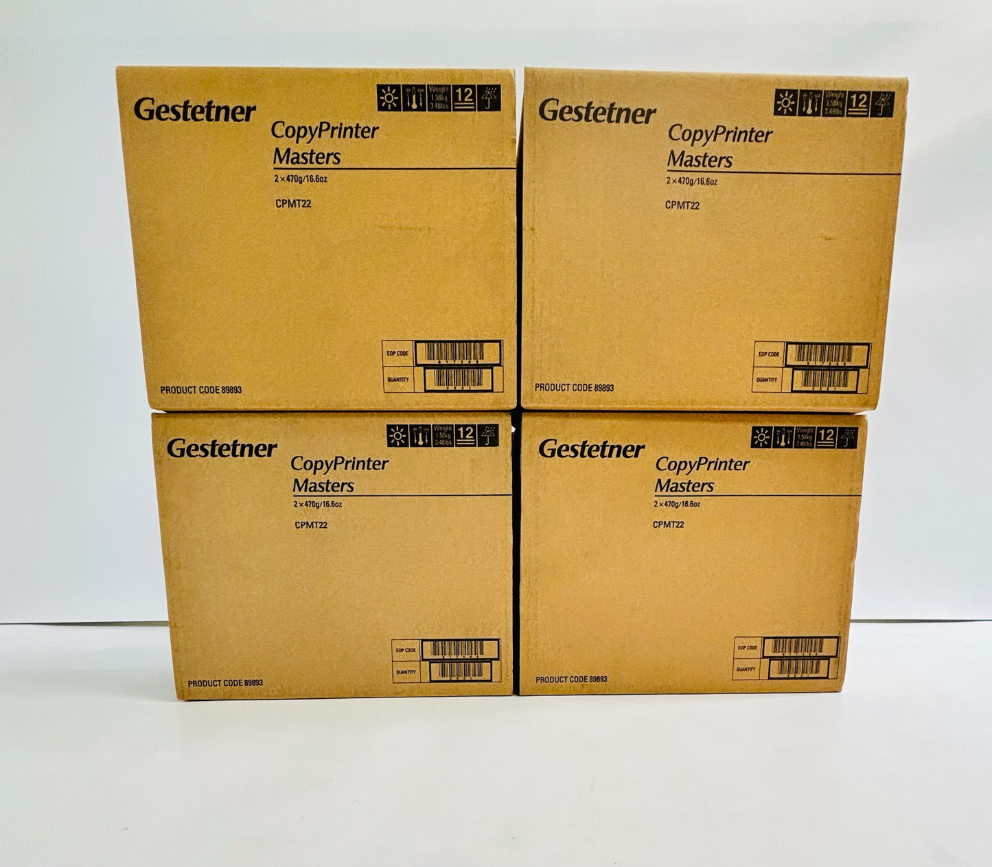 4 Genuine Gestetner CP5306, CP5308L Master Rolls CPMT22, 89893 (8 rolls total)