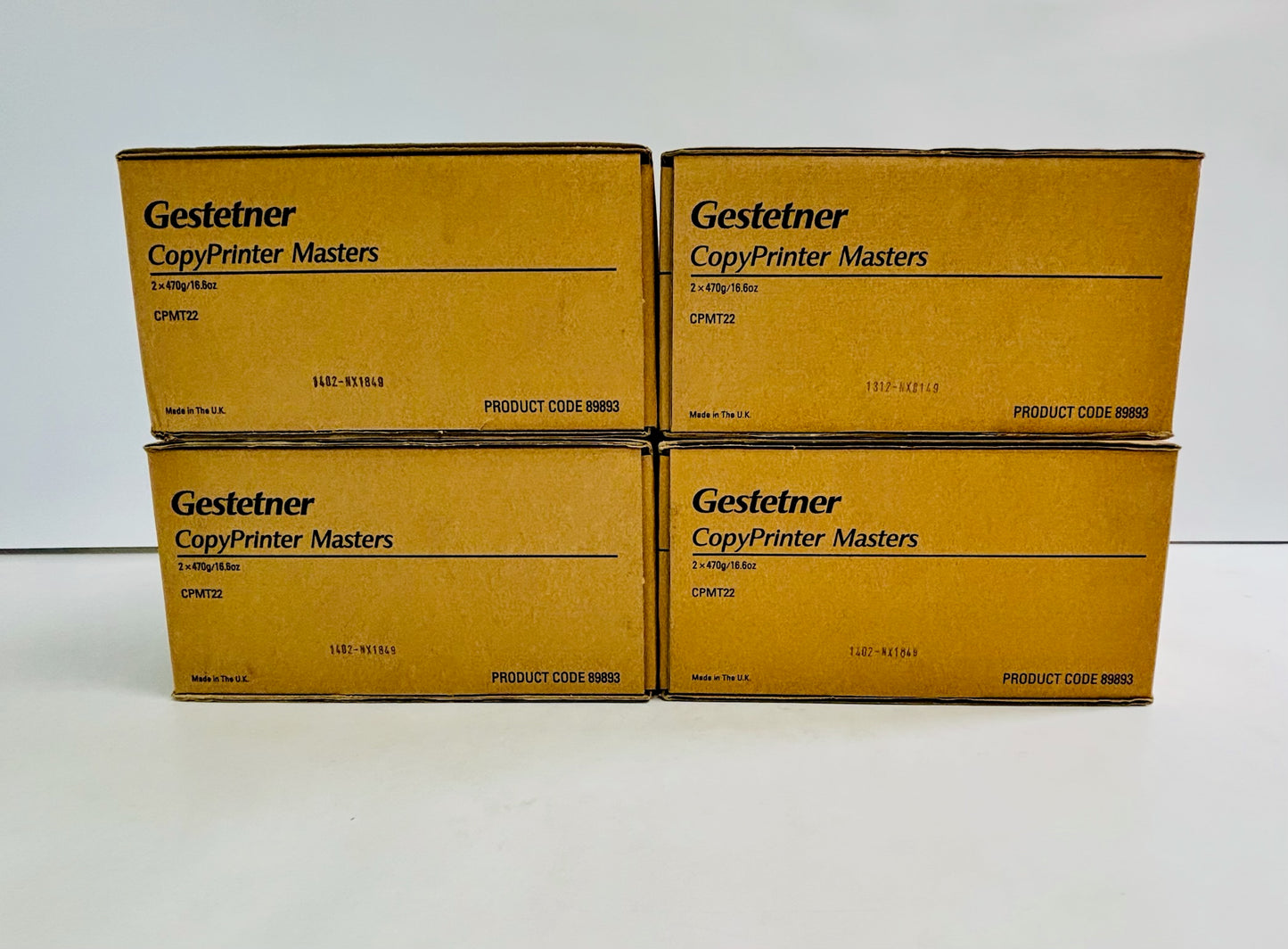 4 Genuine Gestetner CP5306, CP5308L Master Rolls CPMT22, 89893 (8 rolls total)