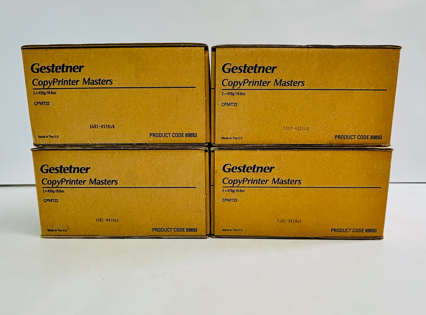 4 Genuine Gestetner CP5306, CP5308L Master Rolls CPMT22, 89893 (8 rolls total)