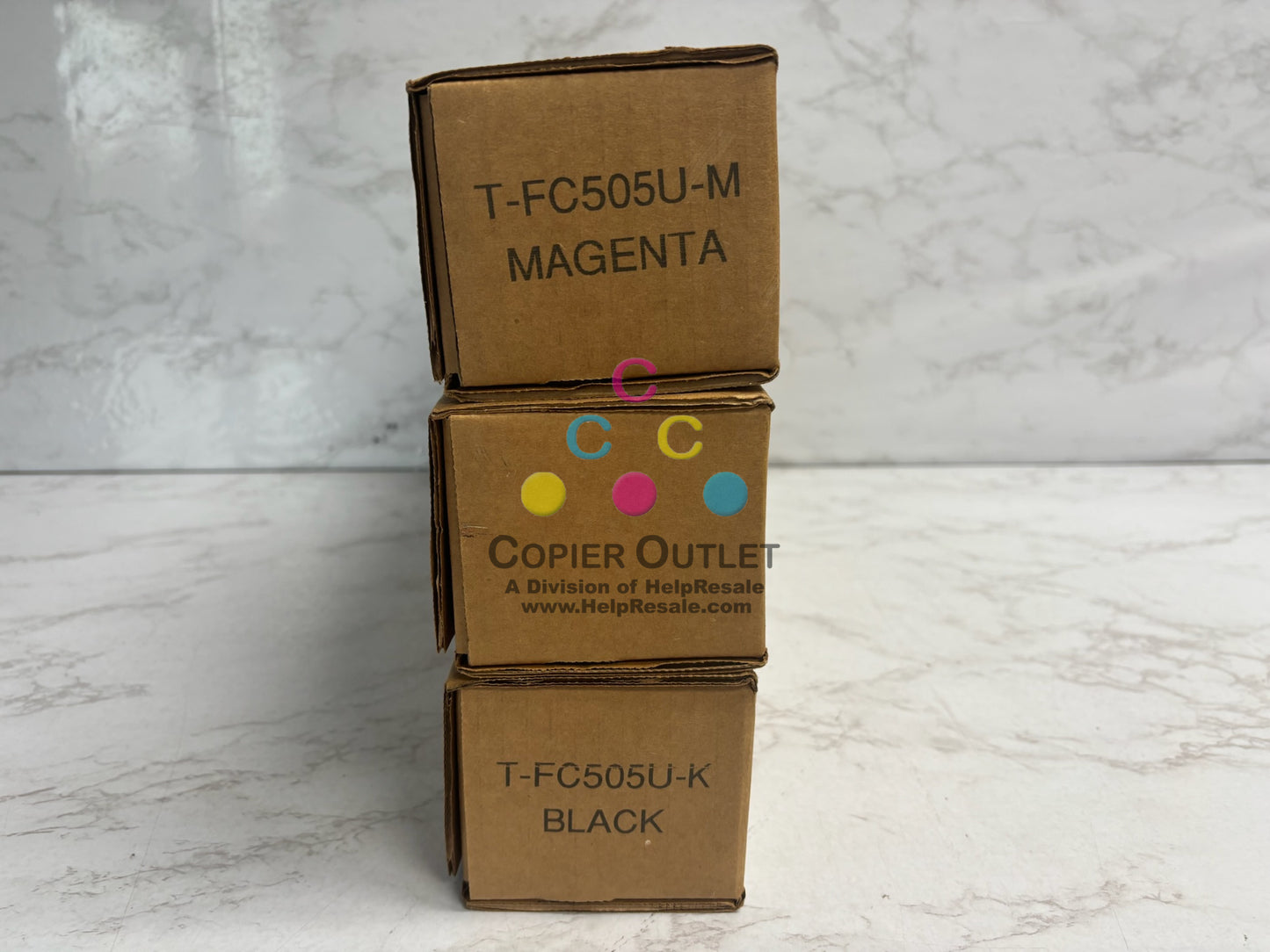 3 New Genuine Toshiba eStudio 2505AC,3005AC MYK Toners T-FC505U (No Cyan)