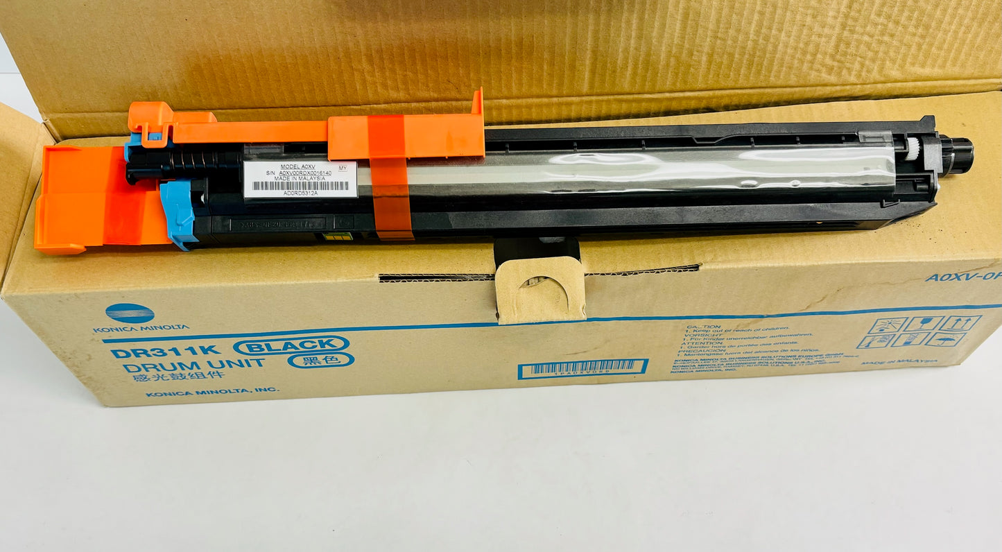 Genuine Konica C280,C220 Black Drum Unit A0XV-0RD, DR311K (Water Damaged Box)