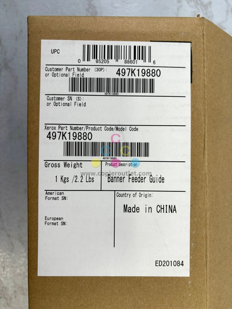 Open OEM Xerox PrimeLink B9100,C9065,C9070,C9200 Banner Feeder Guide 497K19880