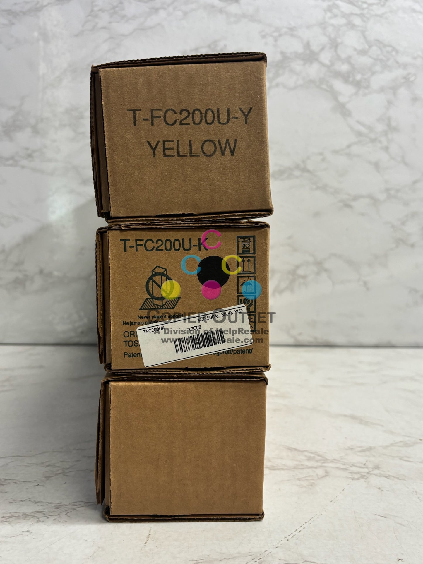3 Genuine Toshiba e-STUDIO 2000AC, 2500AC YKK Toners T-FC200U(No Cyan & Magenta)