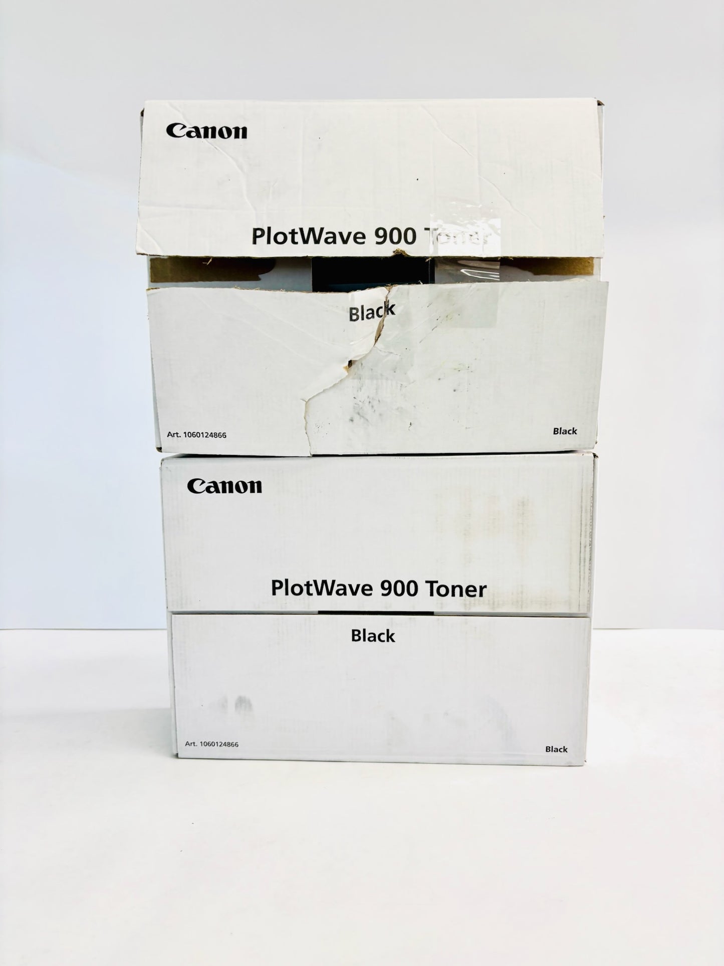 2 Genuine Canon PlotWave 900 Black Toners 7511B005AA (1 New & 1 Open Box)