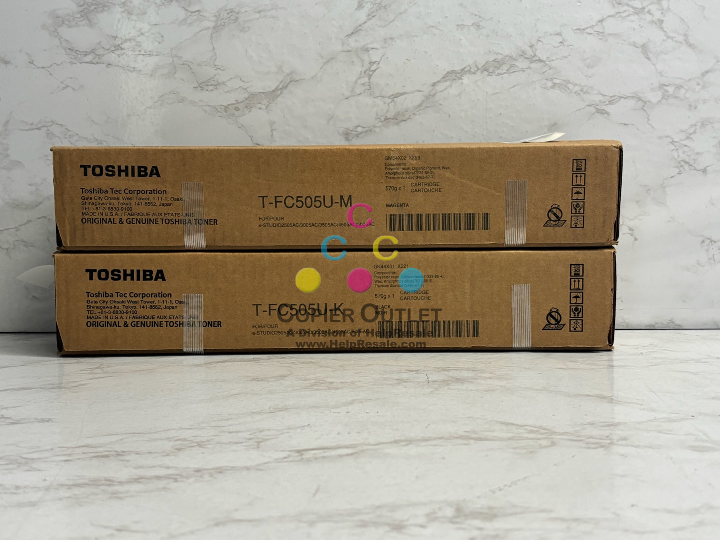 2 Genuine Toshiba e-studio 2505AC,3005AC MK Toner T-FC505U (No Cyan & Yellow)