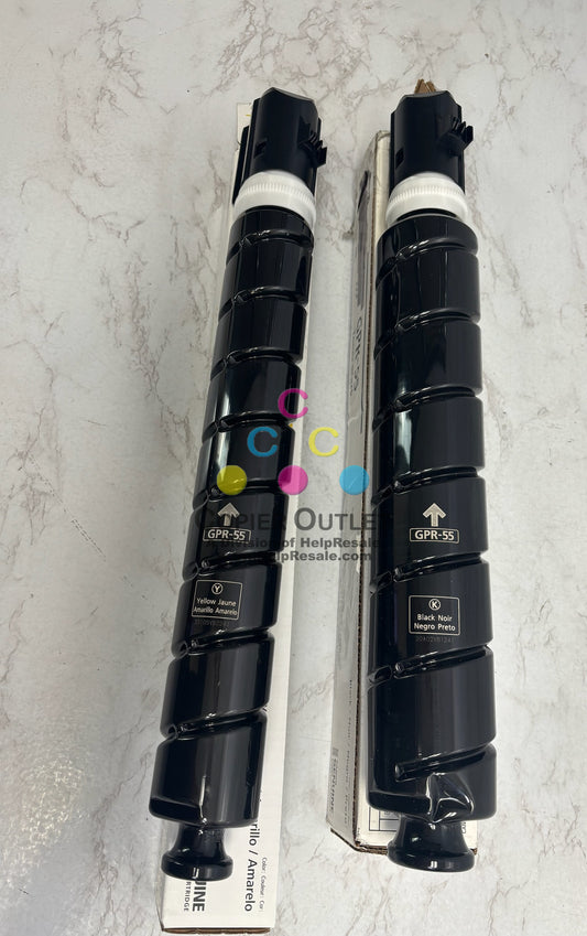 2 Open OEM Canon iR ADV C5535i,C5540i,C5550 YK Toners GPR-55 ( No Cyan & Magenta)