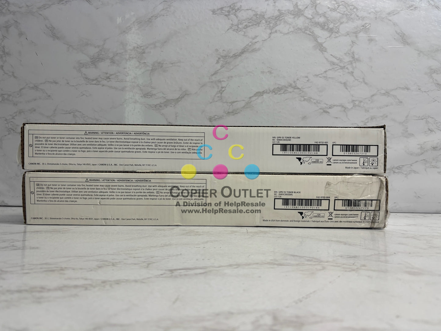 2 Open OEM Canon iR ADV C5535i,C5540i,C5550 YK Toners GPR-55 ( No Cyan & Magenta)