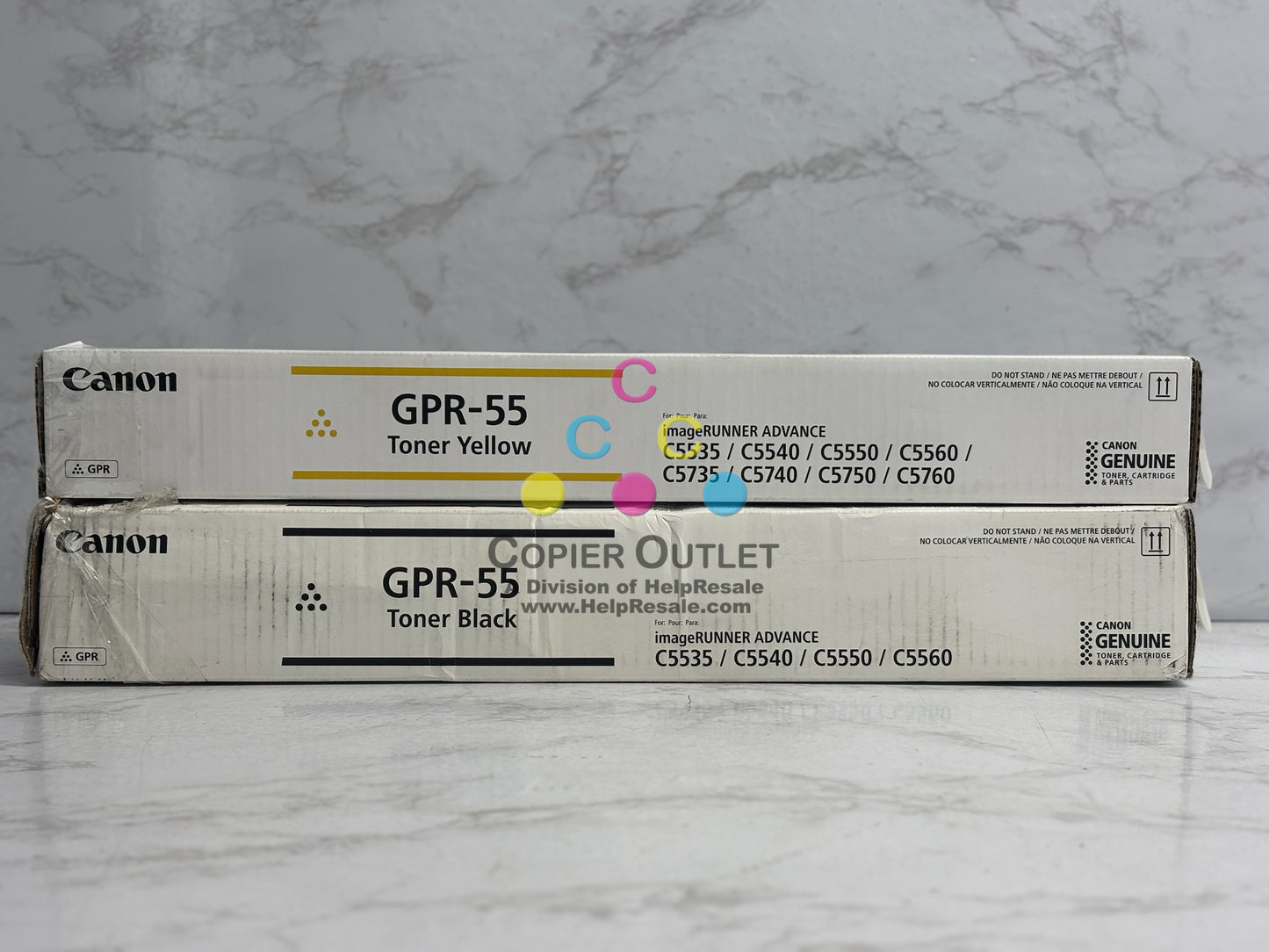 2 Open OEM Canon iR ADV C5535i,C5540i,C5550 YK Toners GPR-55 ( No Cyan & Magenta)