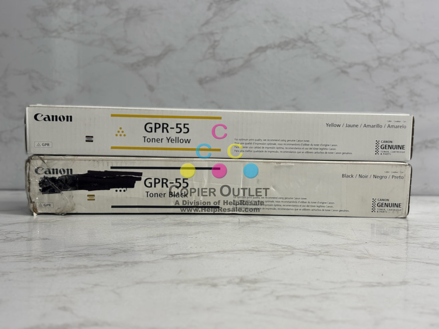 2 Open OEM Canon iR ADV C5535i,C5540i,C5550 YK Toners GPR-55 ( No Cyan & Magenta)