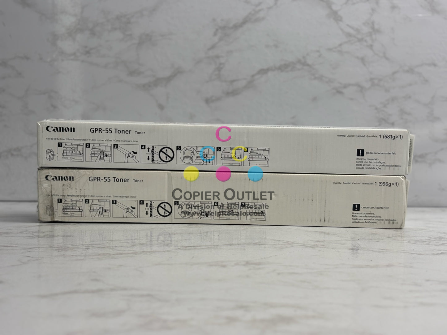 2 Open OEM Canon iR ADV C5535i,C5540i,C5550 YK Toners GPR-55 ( No Cyan & Magenta)