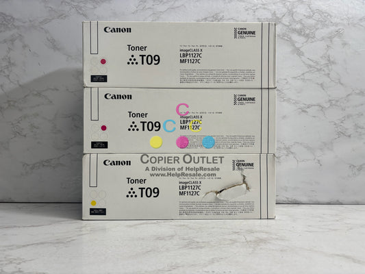 3 Genuine Canon imageCLASS X MF1127 c, LBP-1127 MMY Toner T09 (No Cyan & Black)