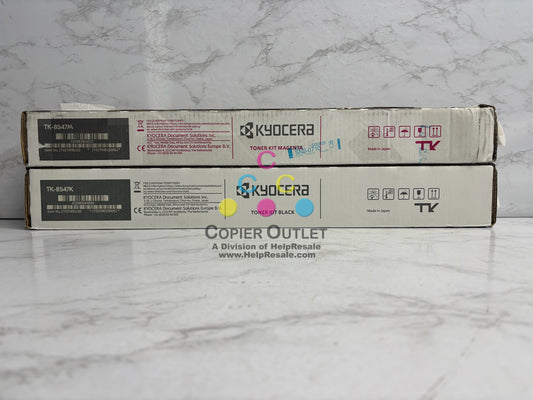 2 New Genuine Kyocera TASKalfa 4054ci,5054ci MK Toners TK-8547 (No Cyan & Yellow)