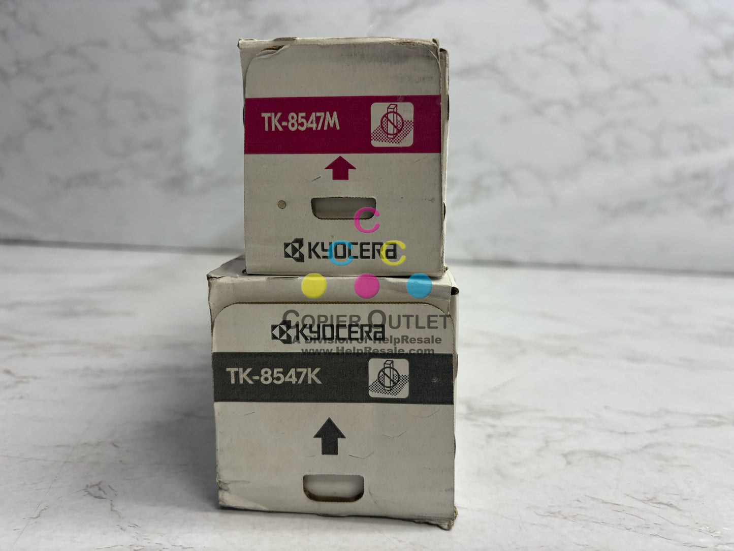 2 New Genuine Kyocera TASKalfa 4054ci,5054ci Magenta & Black Toners TK-8547