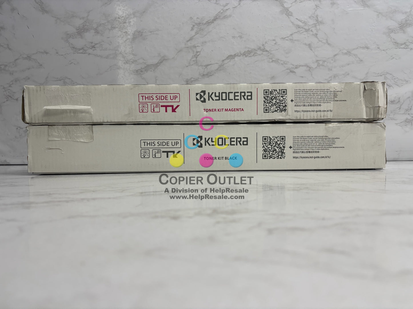 2 New Genuine Kyocera TASKalfa 4054ci,5054ci Magenta & Black Toners TK-8547