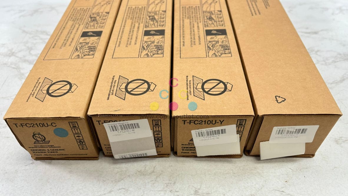 4 New OEM Toshiba eSTUDIO 2010AC,2510AC T-FC210U CMYY Toners