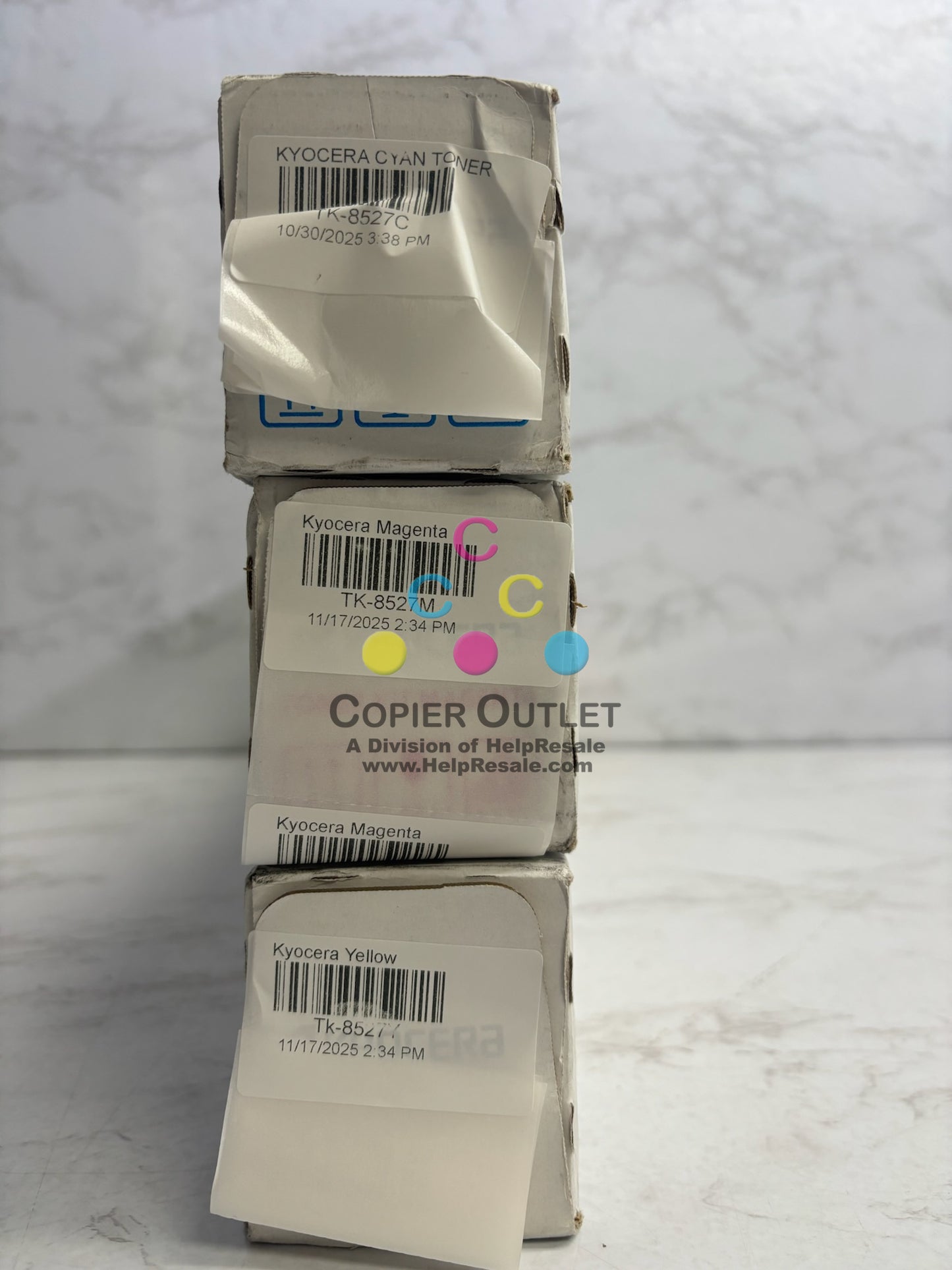 3 Cosmetic OEM Kyocera TASKalfa3552ci,3553ci,4052ci CMY Toner TK-8527 (No Black)