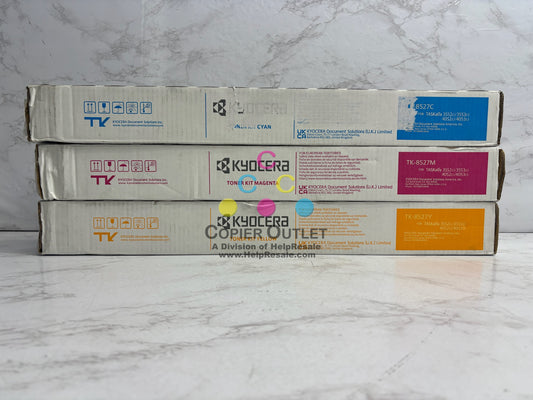 3 Cosmetic OEM Kyocera TASKalfa3552ci,3553ci,4052ci CMY Toner TK-8527 (No Black)