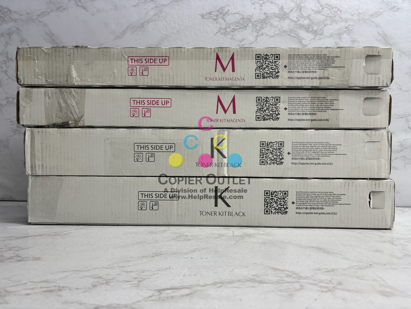 4 Open OEM Kyocera TASKalfa 5052ci,5053ci,6052ci MMKK Toner TK-8519(No Cyan&Yel)