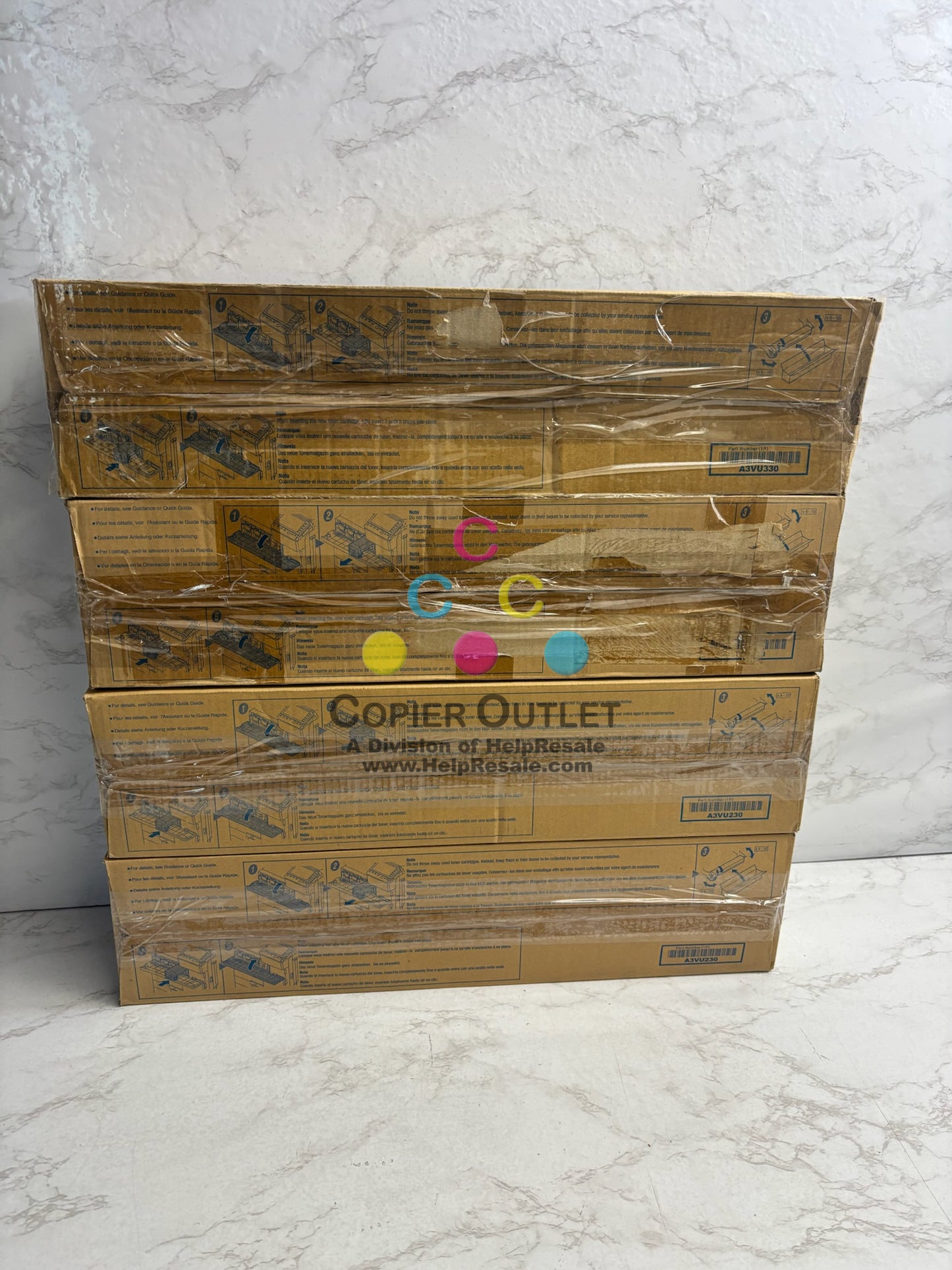 4 Open Genuine  Konica Minolta BH C654,C654E,C754 MMYY Toners TN711M, TN711Y