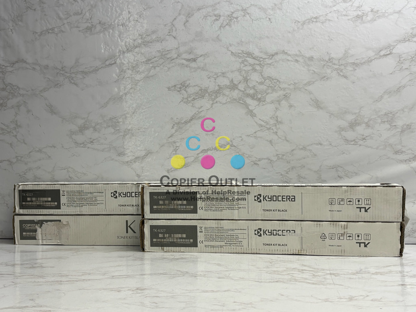 4 Genuine Kyocera TASKalfa CS4002i,CS4003i,CS6002i Black Toners TK-6327K,TK-6329