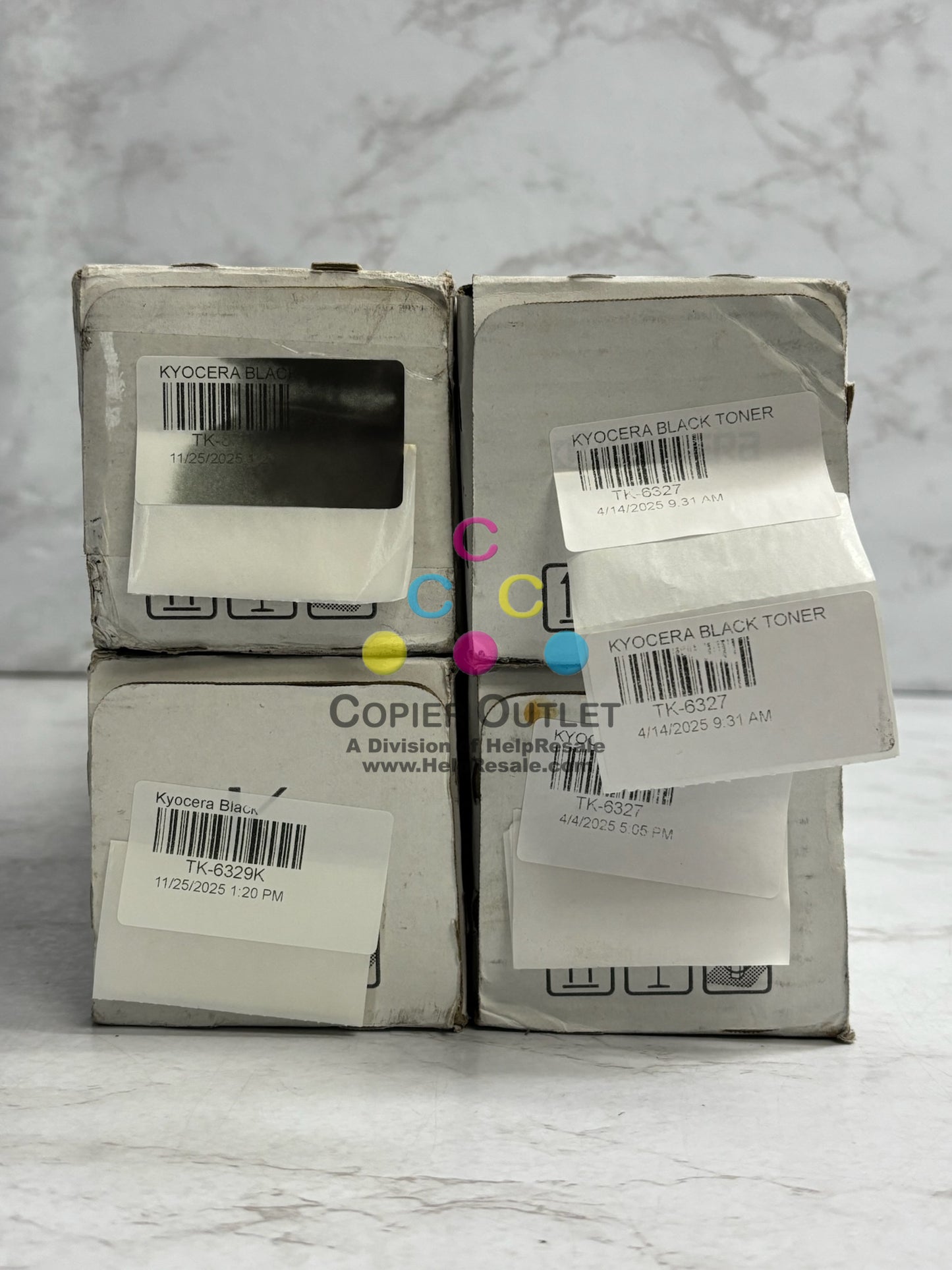 4 Genuine Kyocera TASKalfa CS4002i,CS4003i,CS6002i Black Toners TK-6327K,TK-6329