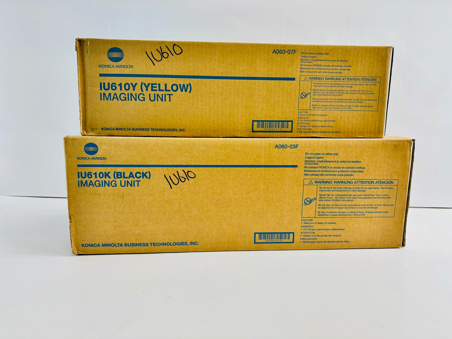 2 Genuine Konica C451,C550,C650 Yellow and Black Imaging Units IU610Y IU610K