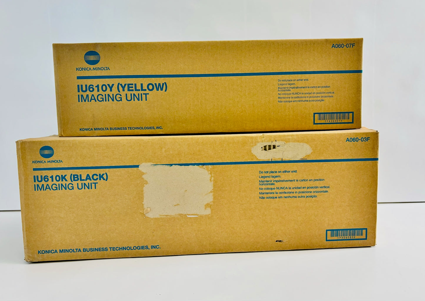 2 Genuine Konica C451,C550,C650 Yellow and Black Imaging Units IU610Y IU610K