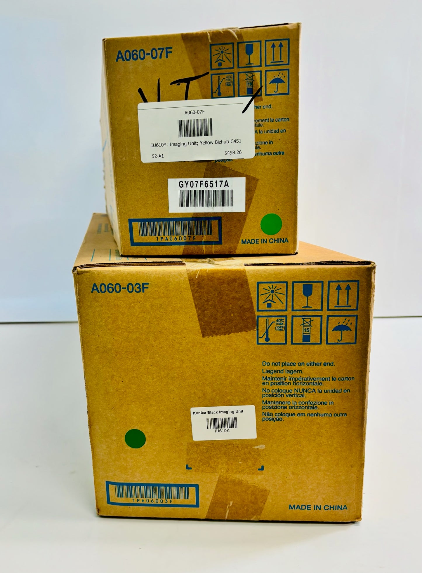 2 Genuine Konica C451,C550,C650 Yellow and Black Imaging Units IU610Y IU610K