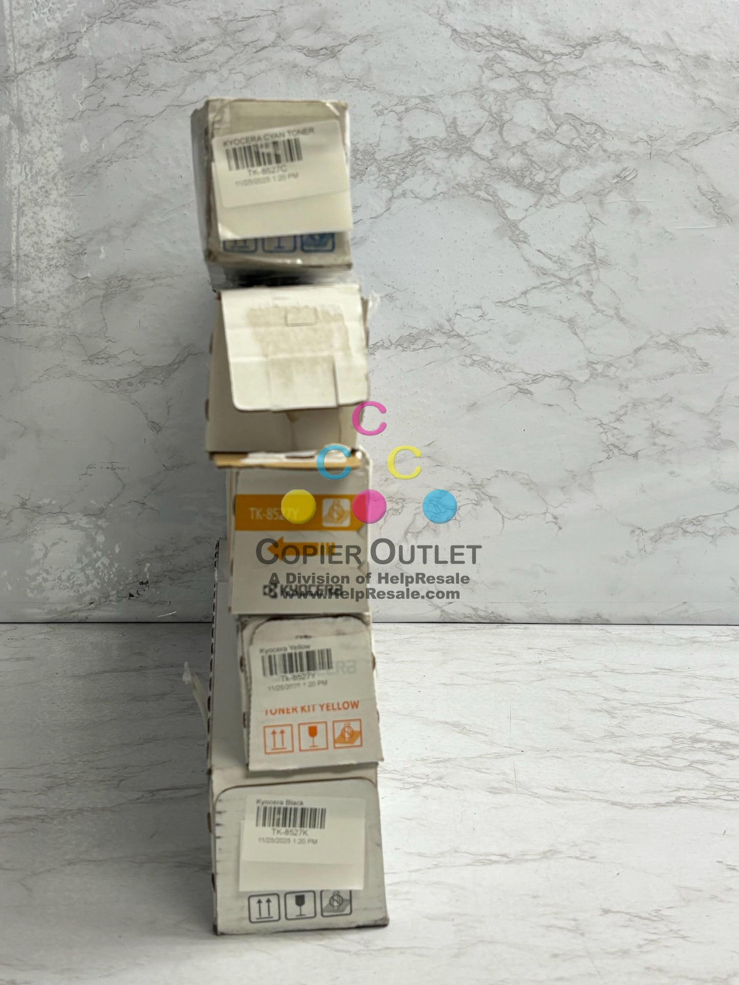 5 Open Genuine Kyocera TASKalfa 3552ci,3553ci,4052ci CMYYK Toners TK-8527