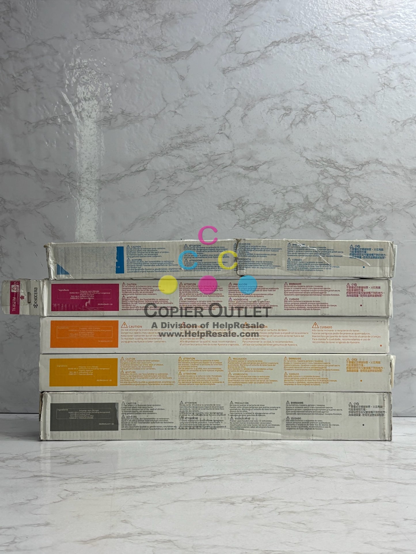 5 Open Genuine Kyocera TASKalfa 3552ci,3553ci,4052ci CMYYK Toners TK-8527