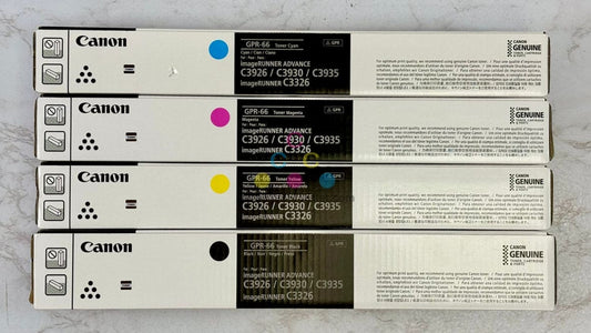 4 OEM Canon iR C3926,C3930,C3935,C3326 GPR-66 CMYK Toners (GPR66)