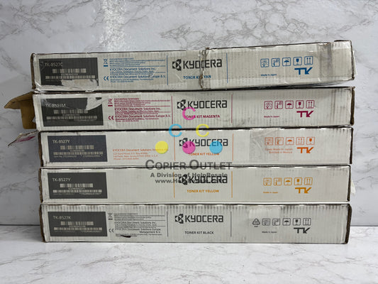5 Open Genuine Kyocera TASKalfa 3552ci,3553ci,4052ci CMYYK Toners TK-8527