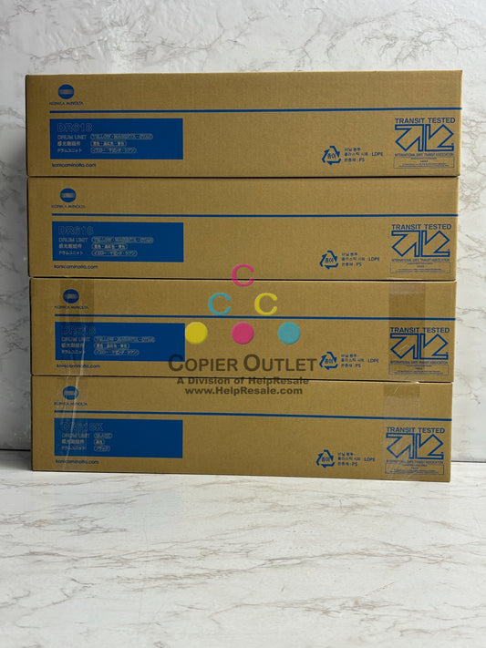 4 OEM Konica Minolta BH C450i, C550i, C650i, C750i Color & Black Drum DR618