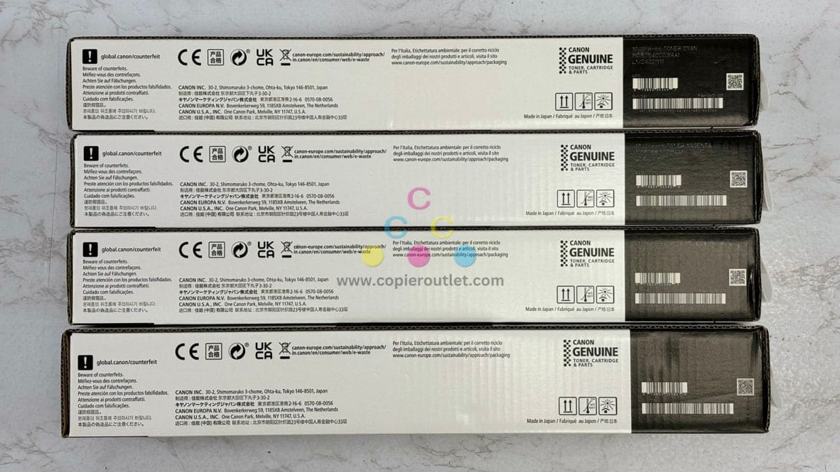 4 OEM Canon iR C3926,C3930,C3935,C3326 GPR-66 CMYK Toners (GPR66)